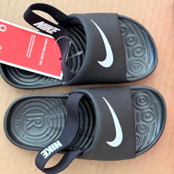 NEW NIKE KAWA BABY SLIDE SIZE 9C BLACK - Picture 2 of 6